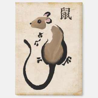 "Jaar van de Rat" Aziatische Rat magneet