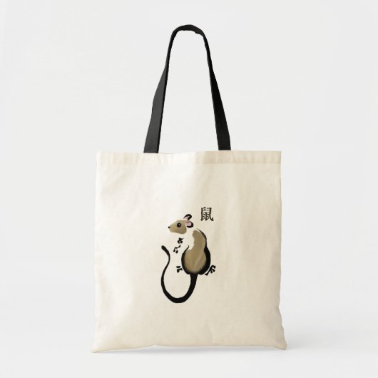 Jaar van de Rat - aziatische rattenzak Tote Bag (Voorkant)