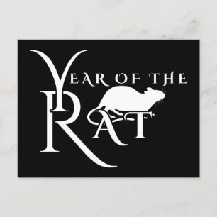 Jaar van de rat briefkaart
