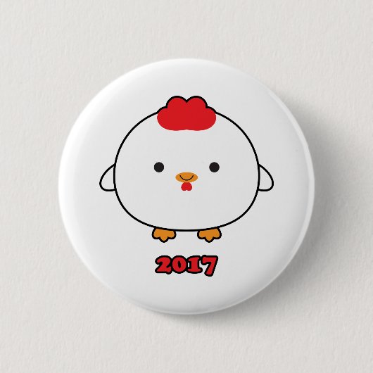 Jaar van de Rooster 2017 Button (Voorkant)