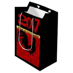 Jaar van de Rooster 2017 M Gift Bag 1 Medium Cadeauzakje
