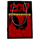 Jaar van de Rooster 2017 M Gift Bag 1 Medium Cadeauzakje (Voorkant)