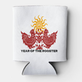 Jaar van de Rooster Papercut Blikjeskoeler