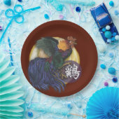 Jaar van de Rooster~ Papieren Bordje (Feest)