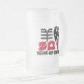 Jaar van de schapen 2015 matglas bierpul (Voorkant rechts)