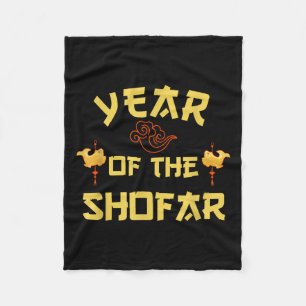 Jaar van de Shofar Grappig Chinees Joods Nieuwjaar Fleece Deken