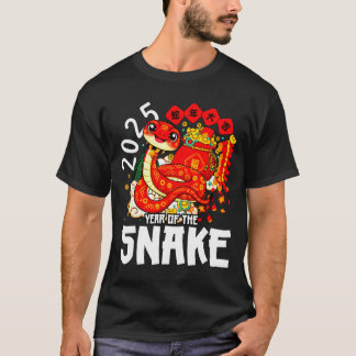 Jaar Van De Slang 2025 Chinees Nieuwjaar 2025 Rood T-shirt