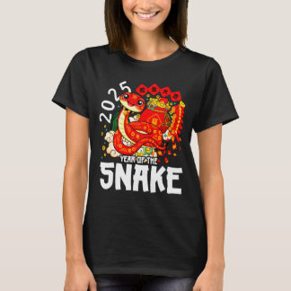 Jaar Van De Slang 2025 Chinees Nieuwjaar 2025 Rood T-shirt