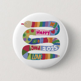 Jaar van de Slang 2025 Ronde Button 5,7 Cm