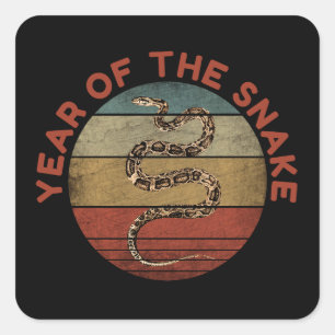 Jaar Van De Slang 2025 Vierkante Sticker
