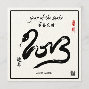 Jaar van de slang - Chinees nieuwjaar 2013 Kaart