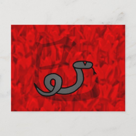 Jaar van de Slang Feestdagenkaart (Voorkant)