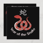 Jaar van de slang kaart (Voorkant / Achterkant)