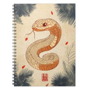 Jaar van de Slang Majestic Cobra Dubbel Geluk Notitieboek