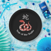 Jaar van de slang papieren bordje (Feest)