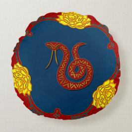 Jaar van de slang rond kussen