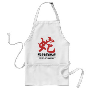 Jaar van de slang standaard schort