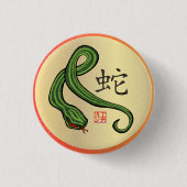 Jaar van de Snake Button (Voorkant)