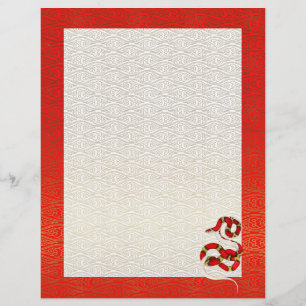 Jaar van de Snake Chinese New Year Letterhead
