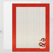 Jaar van de Snake Chinese New Year Letterhead (Voorkant / Achterkant)