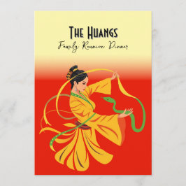 Jaar van de Snake Family Reunion Dinner Invitation Advieskaart