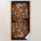 Jaar van de Tiger Chinese Zodiac Strandlaken (Voorkant)