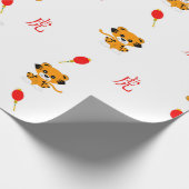 Jaar van de Tijger 2022 Cadeaupapier (Hoek)