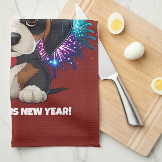 Jaar van de Woofs! Theedoek (Quarter Fold)