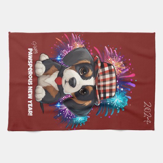 Jaar van de Woofs! Theedoek (Horizontaal)