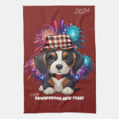 Jaar van de Woofs! Theedoek (Verticaal)