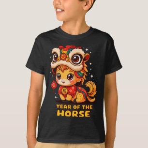 Jaar van het Chinese Paard Maan T-shirt