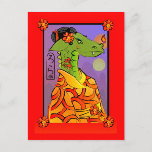 Jaar van het Dragon-Briefkaart Feestdagenkaart