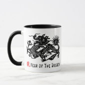 Jaar van het Dragon Paper Cut Cadeau Mok (Links)