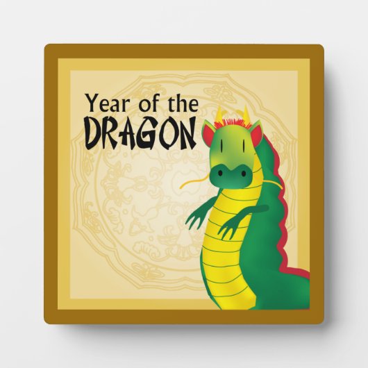 Jaar van het Dragon Plaque Fotoplaat (Voorkant)