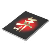 Jaar van het geitensymbool Gold Notitieblok (Gedraaid)