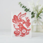 Jaar van het Konijn 2011 Feestdagenkaart (Staand voorkant)