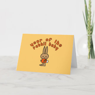 Jaar van het Konijn Baby Custom Gifts Feestdagen Kaart