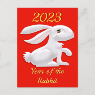 Jaar van het konijn briefkaart