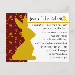 Jaar van het konijn kaart