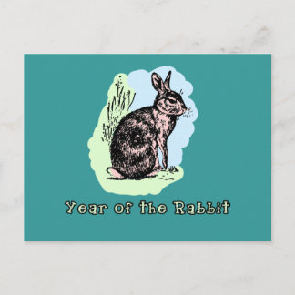 Jaar van het Konijn Pastel Tshirt, Mok, Kaart, Gif Feestdagenkaart