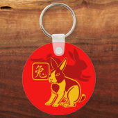 Jaar van het konijn sleutelhanger (Voorkant)