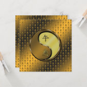 Jaar van het metalen paard kaart (Voorkant / Achterkant in situ)