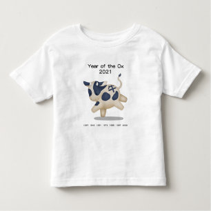 Jaar van het Ox Cute Zodiac Animal 2021 Keepomwill Kinder Shirts