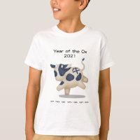 Jaar van het Ox Cute Zodiac Animal 2021