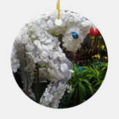 Jaar van het Paard | 春節馬 ... Chinese Bloem Topiair Keramisch Ornament (Achterkant)