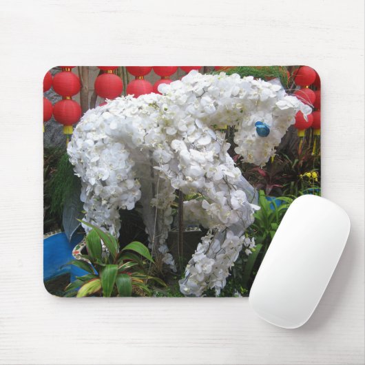 Jaar van het Paard | 春節馬 ... Chinese Bloem Topiair Muismat (Met muis)