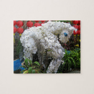 Jaar van het Paard 春節馬 ... Chinese Bloem Topiary Legpuzzel