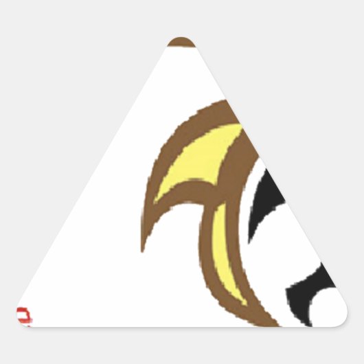 Jaar van het paard - 2014, Chinees Zodiac Driehoek Sticker (Voorkant)