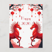 Jaar van het Paard 2026 Briefkaart (Voorkant)