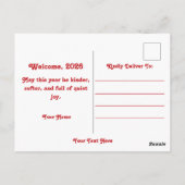 Jaar van het Paard 2026 Briefkaart (Achterkant)
